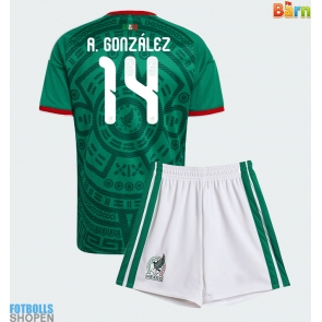 Billiga Mexiko Armando Gonzalez #14 Hemmatröja Barn VM 2026 Kortärmad (+ Korta byxor)